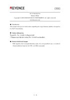 XG-X VisionEditor Release Note Ver. 3.6.0001