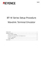 BT-W Series Setup Procedure Wavelink Terminal Emulator Reference Manual (English)