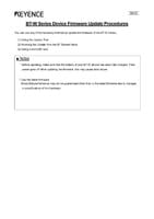 BT-W Series Update Procedure for Main Unit Firmware (English)