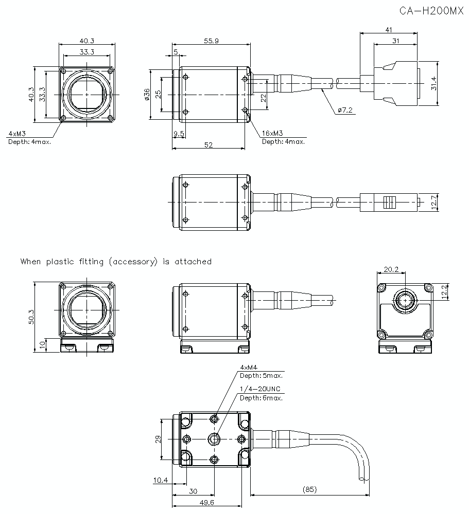 CA-H200MX Dimension