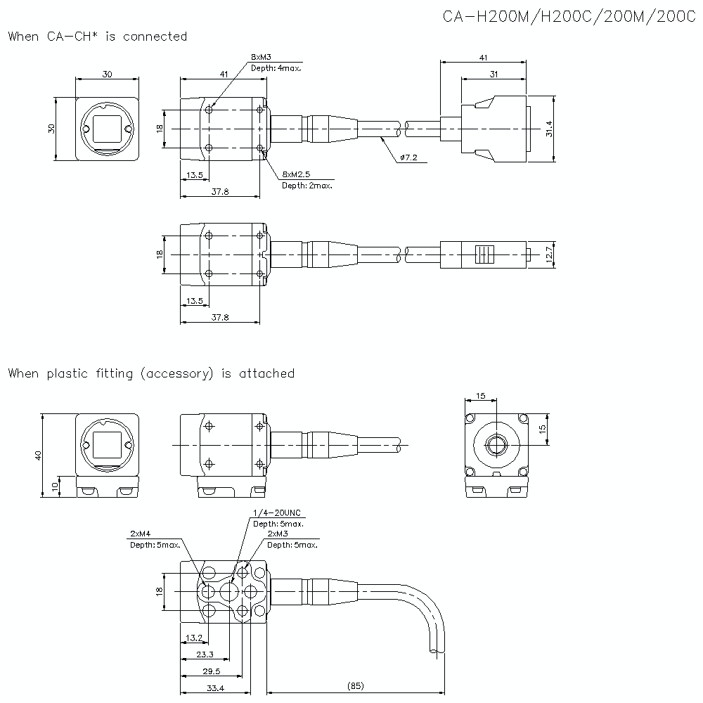 CA-H200C/M Dimension