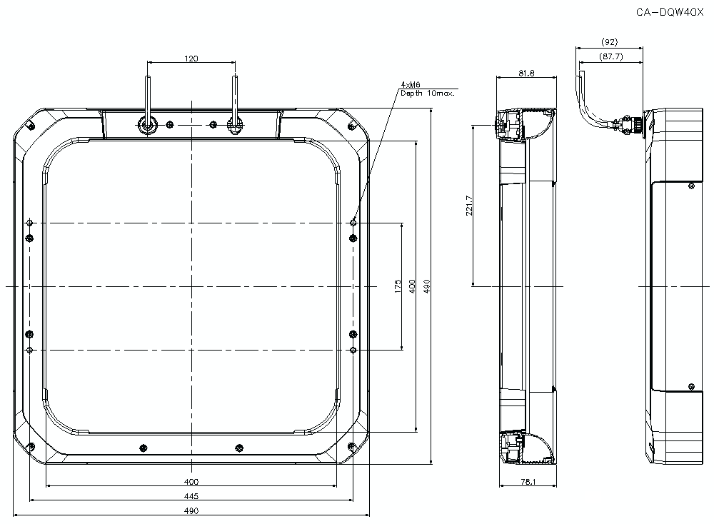 CA-DQW40X Dimension