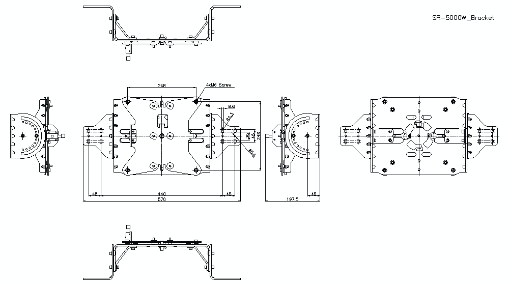 SR-5000W/BRACKET Dimension