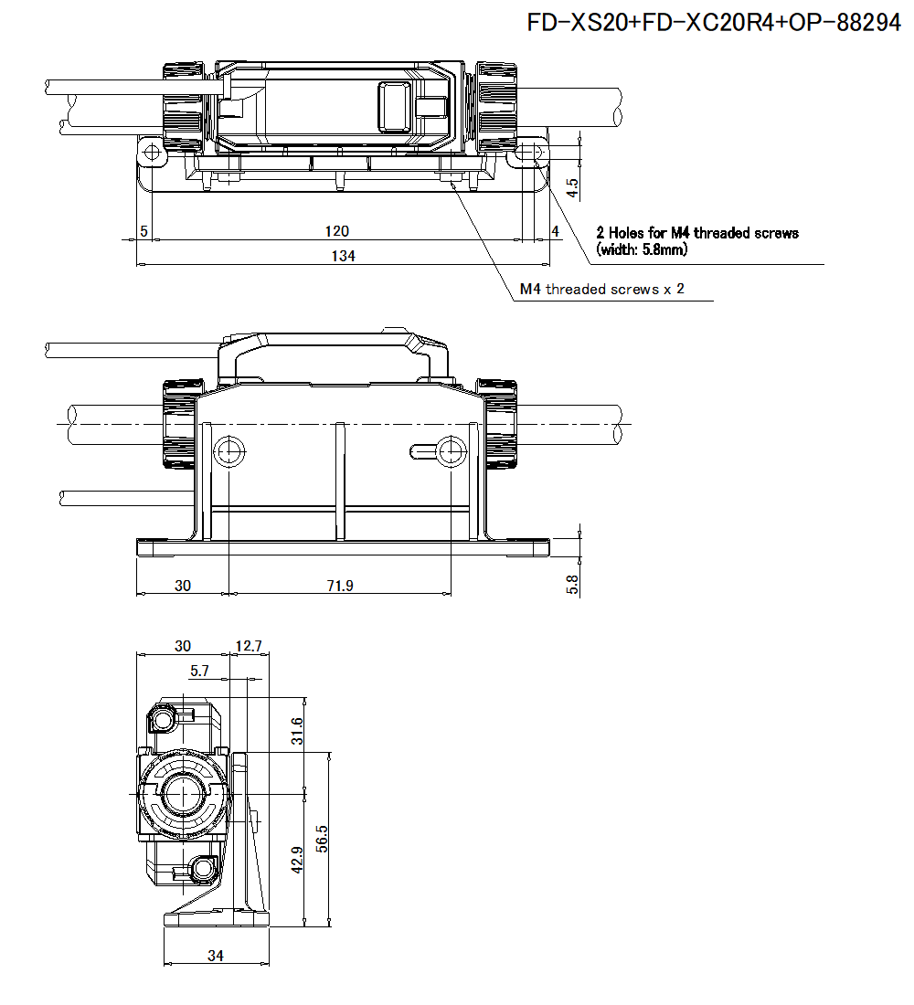 FD-XS20/FD-XC20R4/OP-88294 Dimension