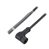 OP-88902 - M12 Chemical-resistant loose wire cable L-Shape 10 m Chemicalresistant PVC
