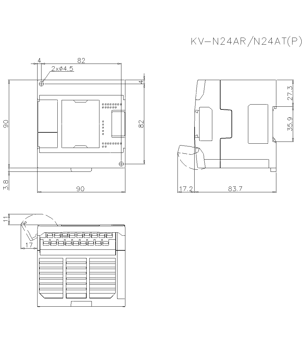 KV-N24AR/N24AT/N24ATP  Dimension