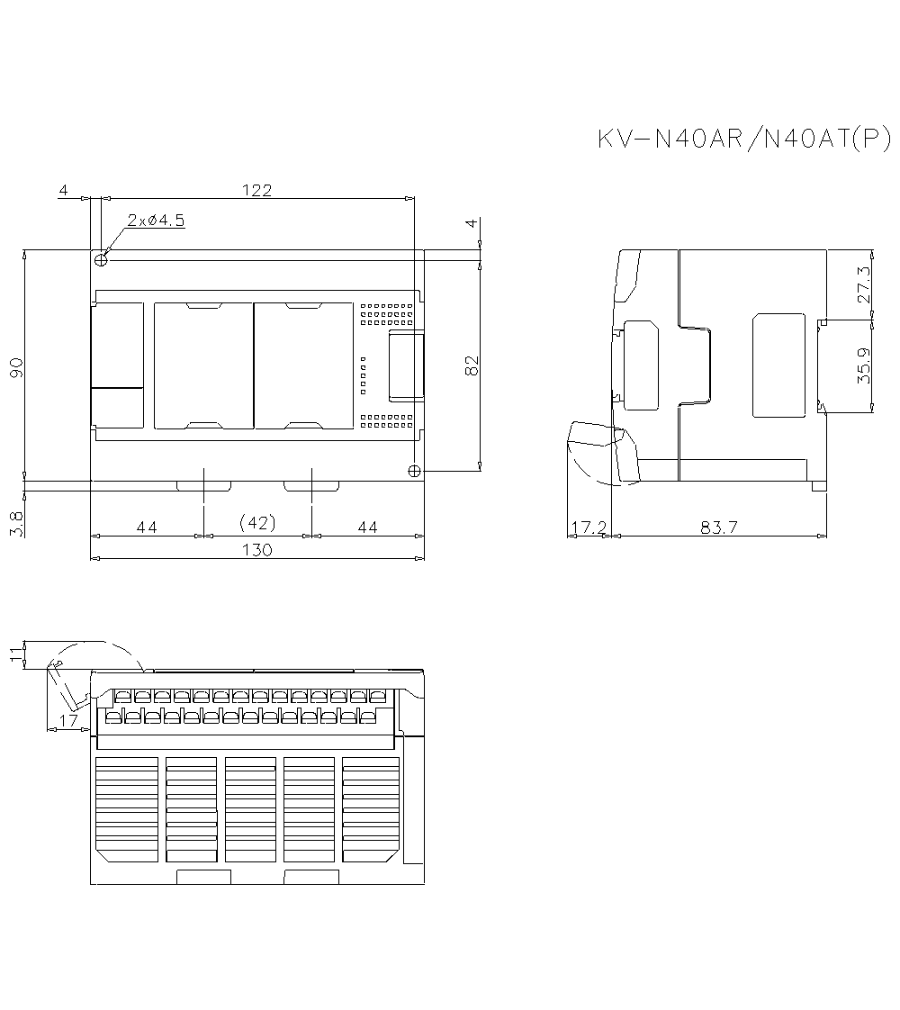 KV-N40AR/N40AT/N40ATP  Dimension