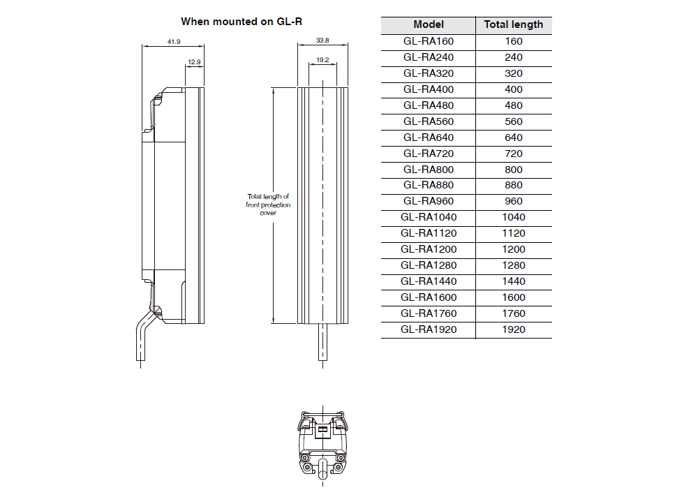 GL-RA1040 Dimension