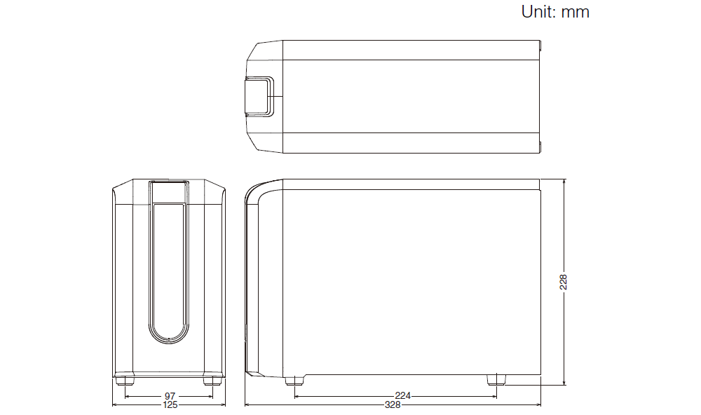 VR-3000/3000K Dimension