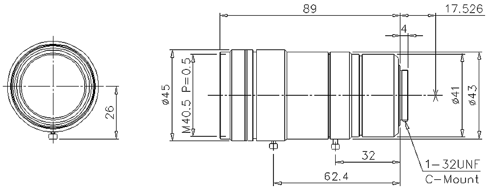 CA-LHE25 Dimension