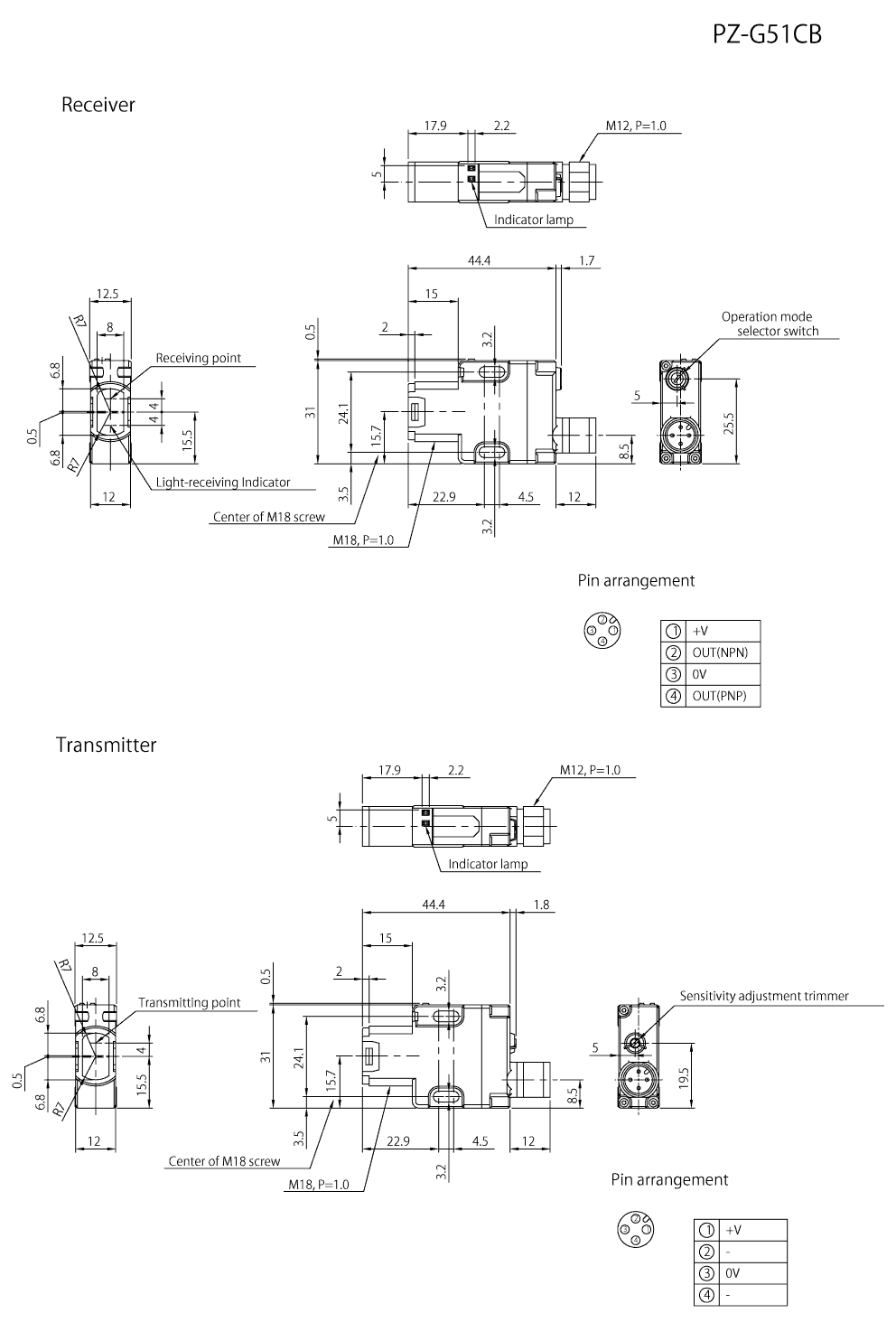 PZ-G51CB Dimension