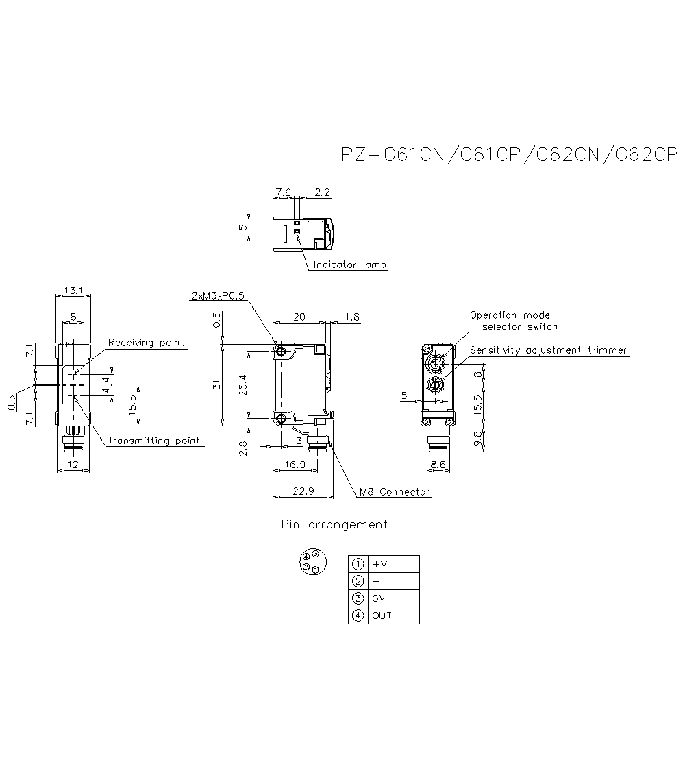 PZ-G61CN Dimension