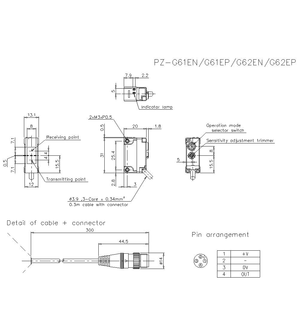 PZ-G61EN Dimension