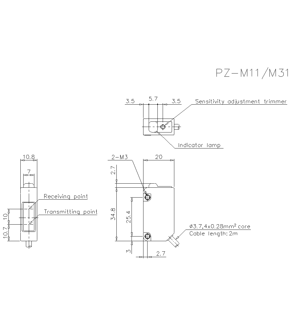 PZ-M11 Dimension