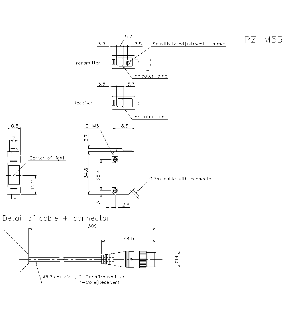 PZ-M53 Dimension