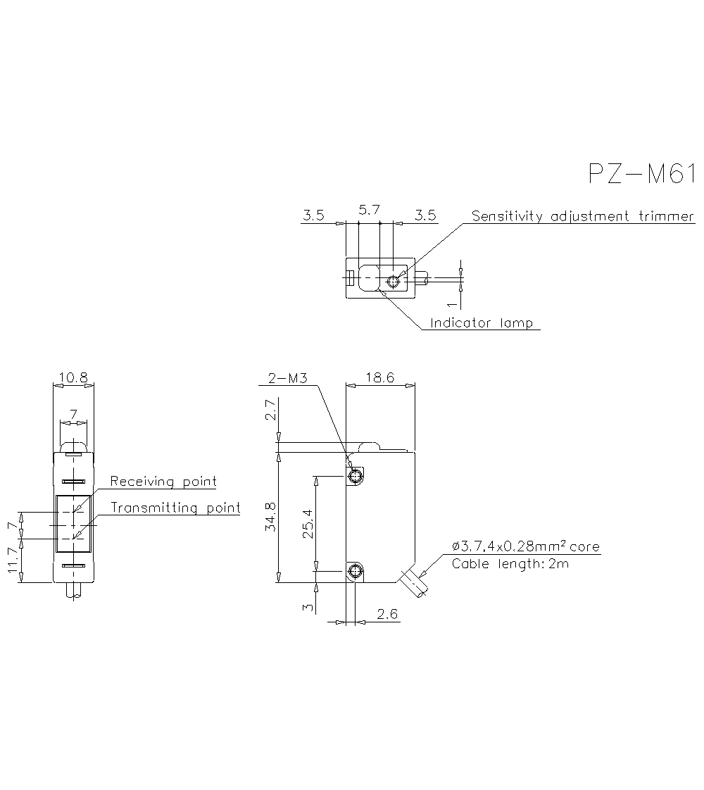 PZ-M61 Dimension