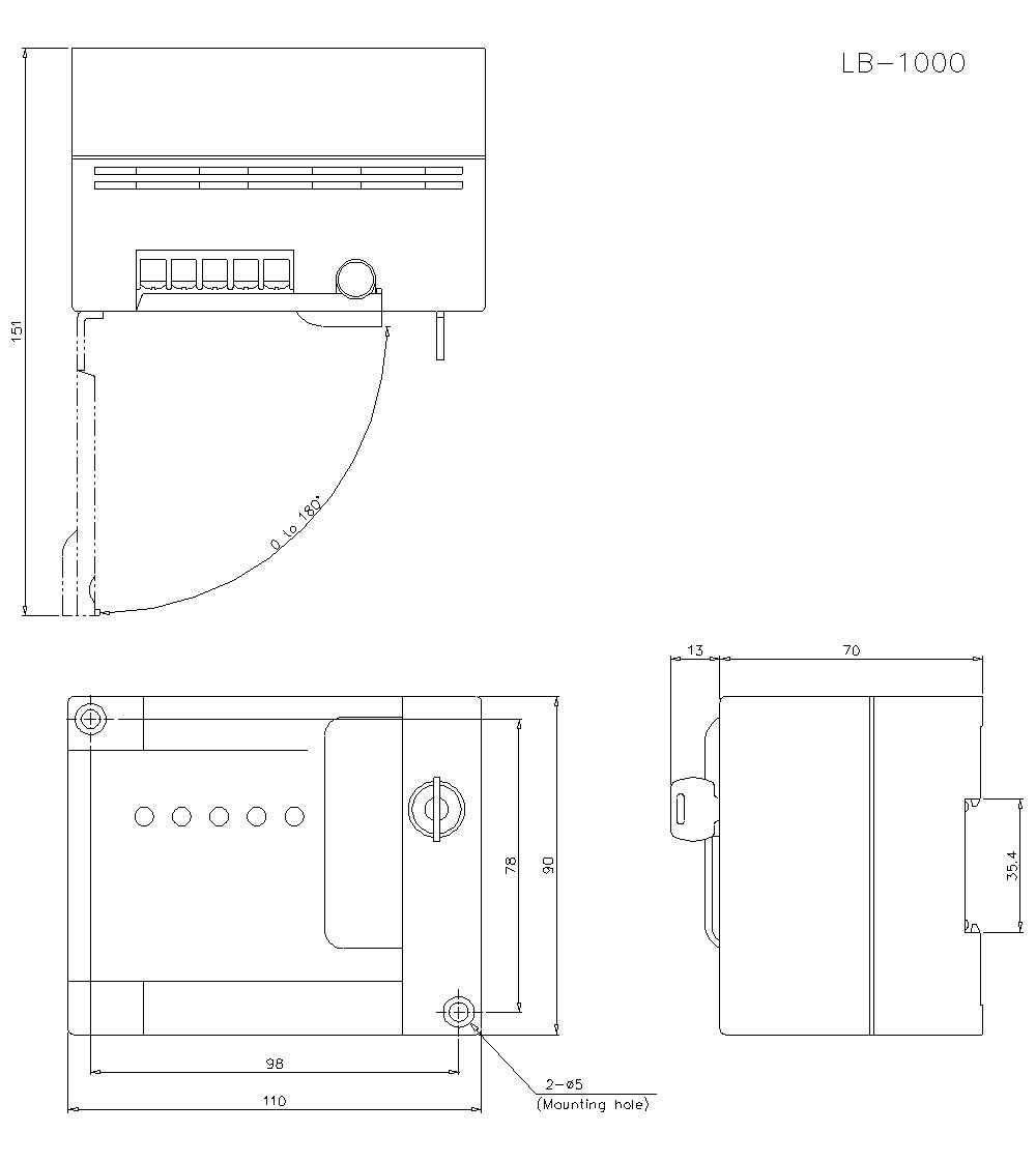 LB-1001W Dimension