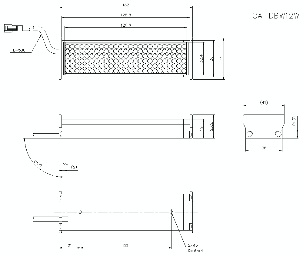 CA-DBW12W Dimension