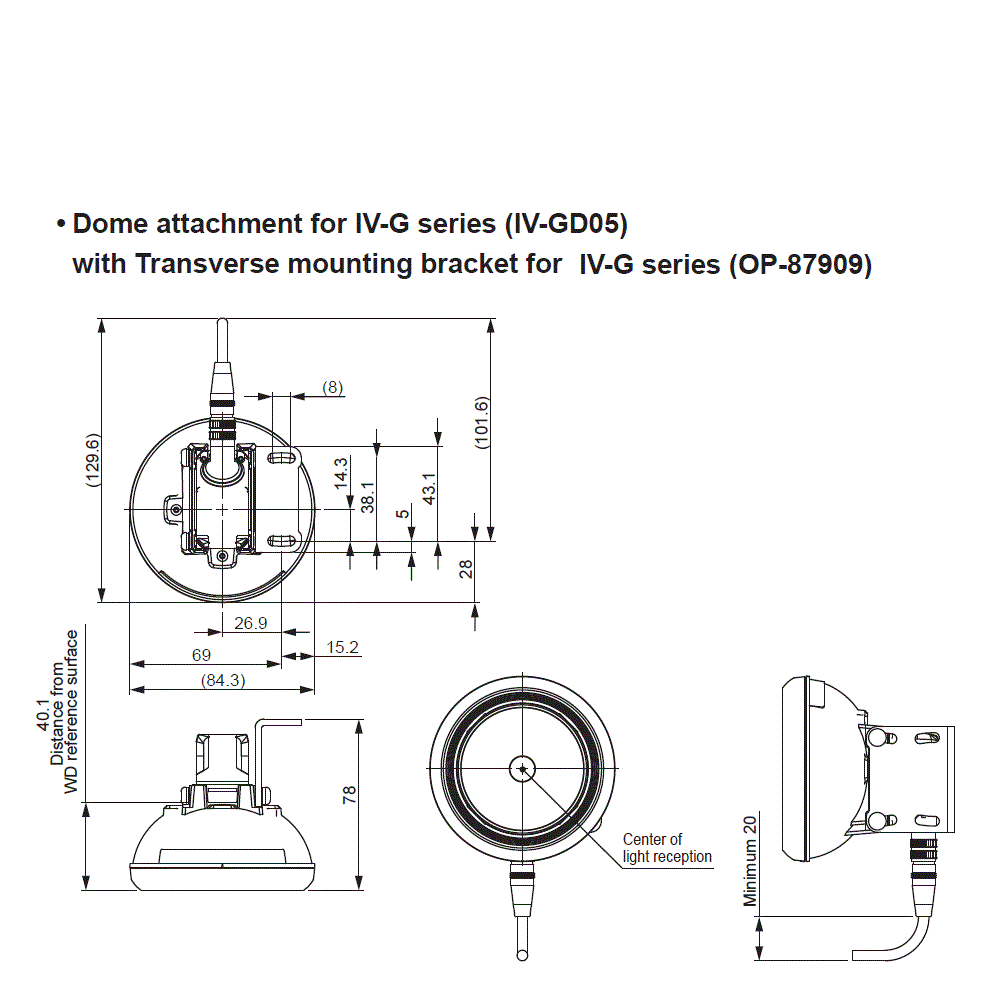 IV-G(CAMERA)/GD05/OP-87909 Dimension