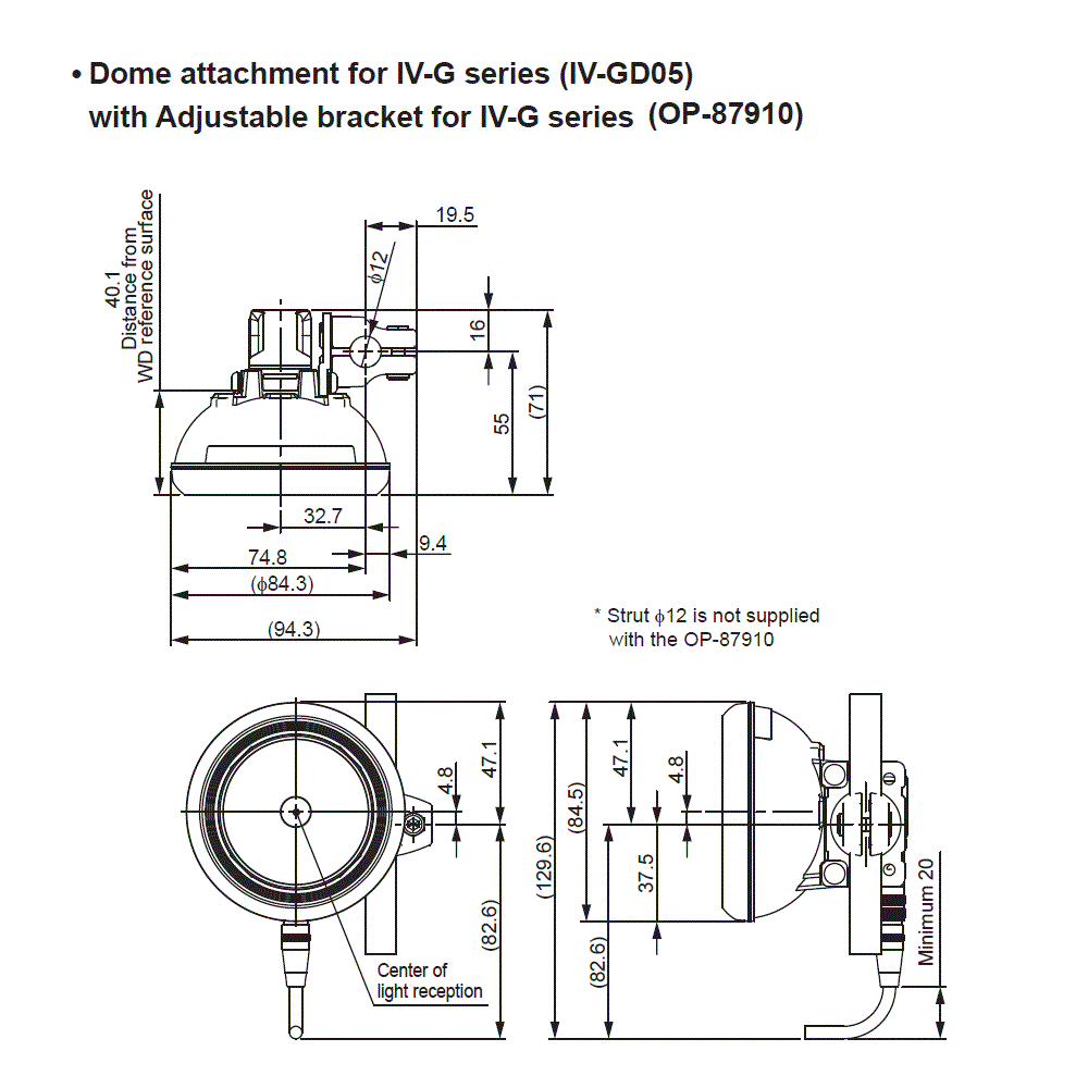 IV-G(CAMERA)/GD05/OP-87910 Dimension