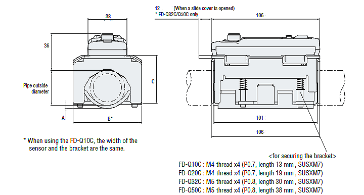 FD-Q10C/Q20C/Q32C/Q50C　Dimension