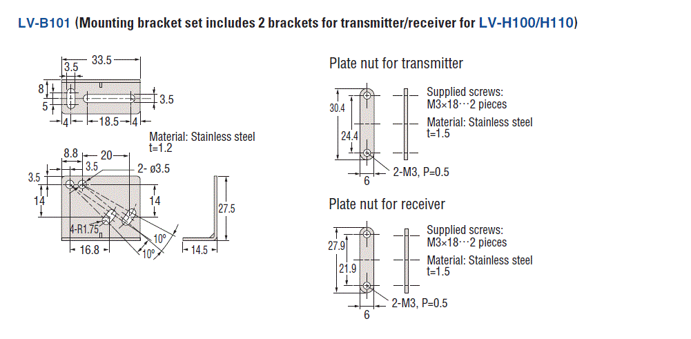 LV-B101 Dimension