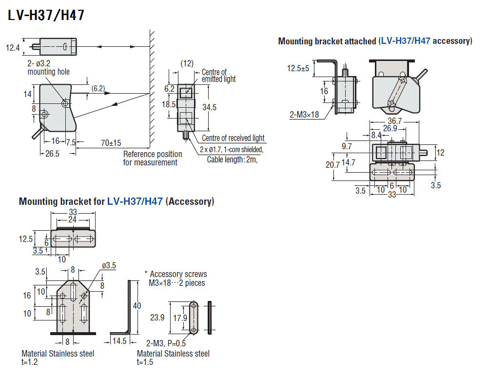 LV-H37/H47 Dimension