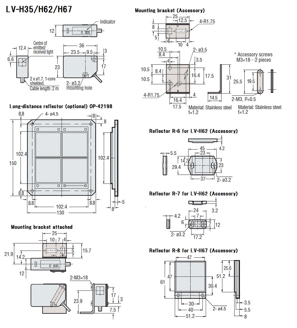 LV-H35/H62/H67 Dimension