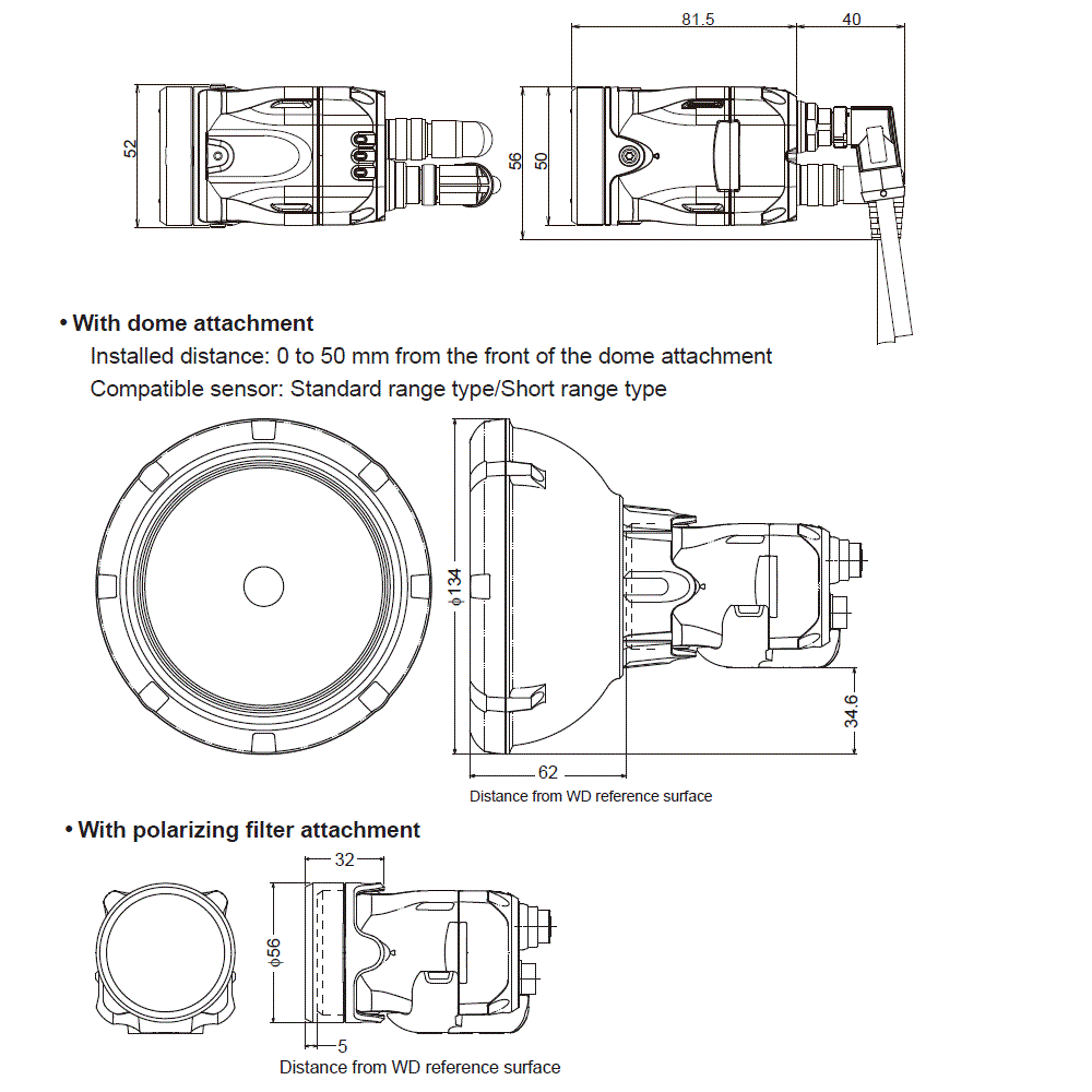 IV-H500CA/H150MA/H500MA Dimension