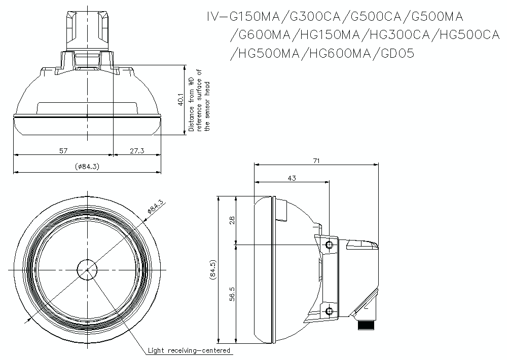 IV-G/HG/CAMERA/GD05 Dimension