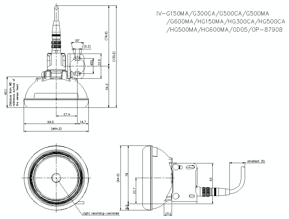 IV-G/HG/CAMERA/GD05/OP87908 Dimension