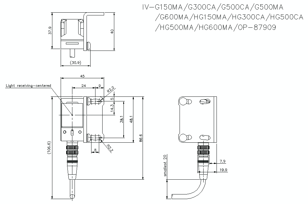 IV-G/HG/CAMERA/OP87909 Dimension