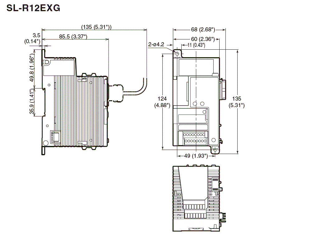 SL-R12EXG Dimension