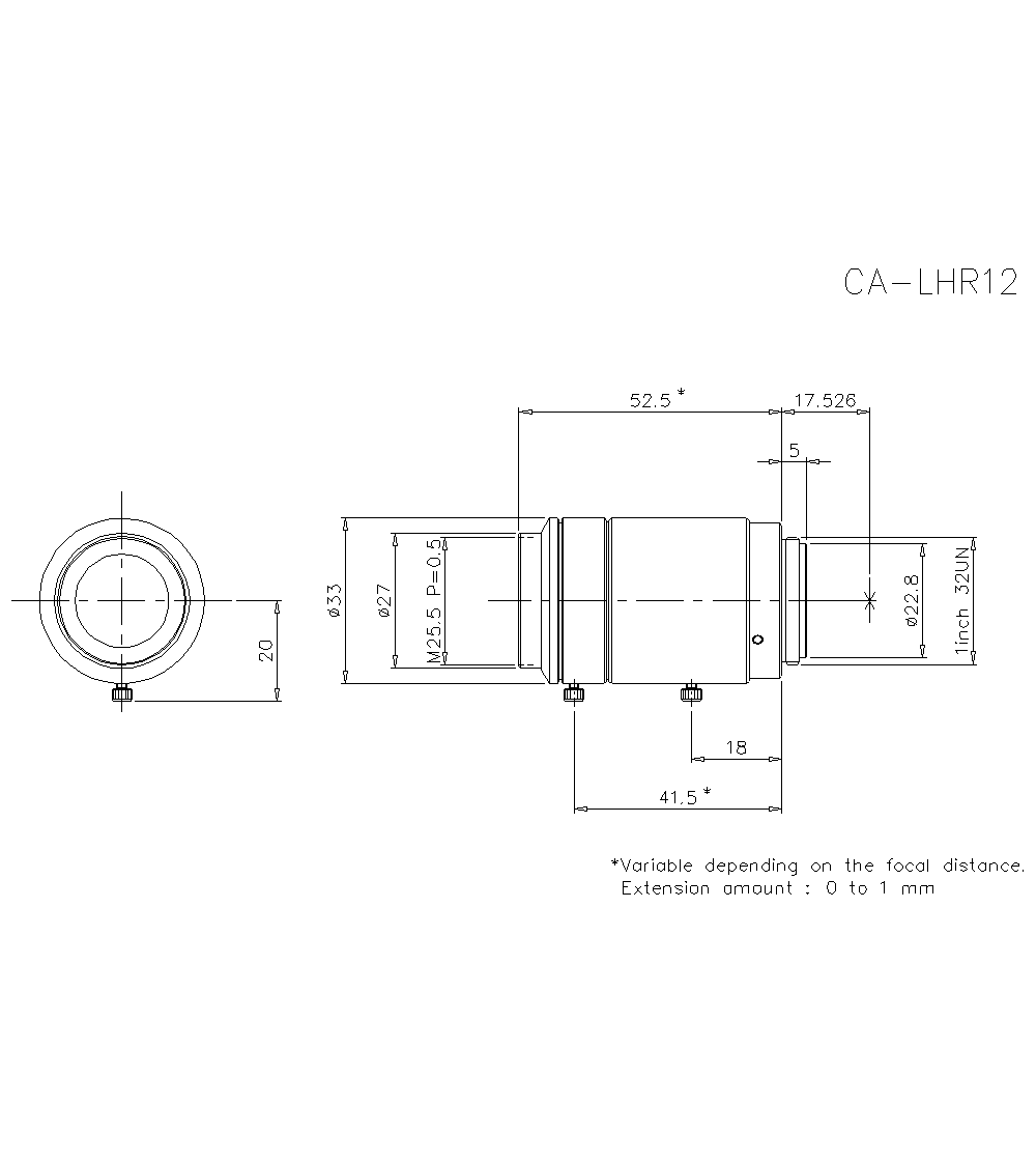 CA-LHR12 Dimension