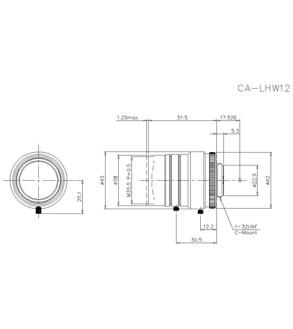 CA-LHW12 Dimension