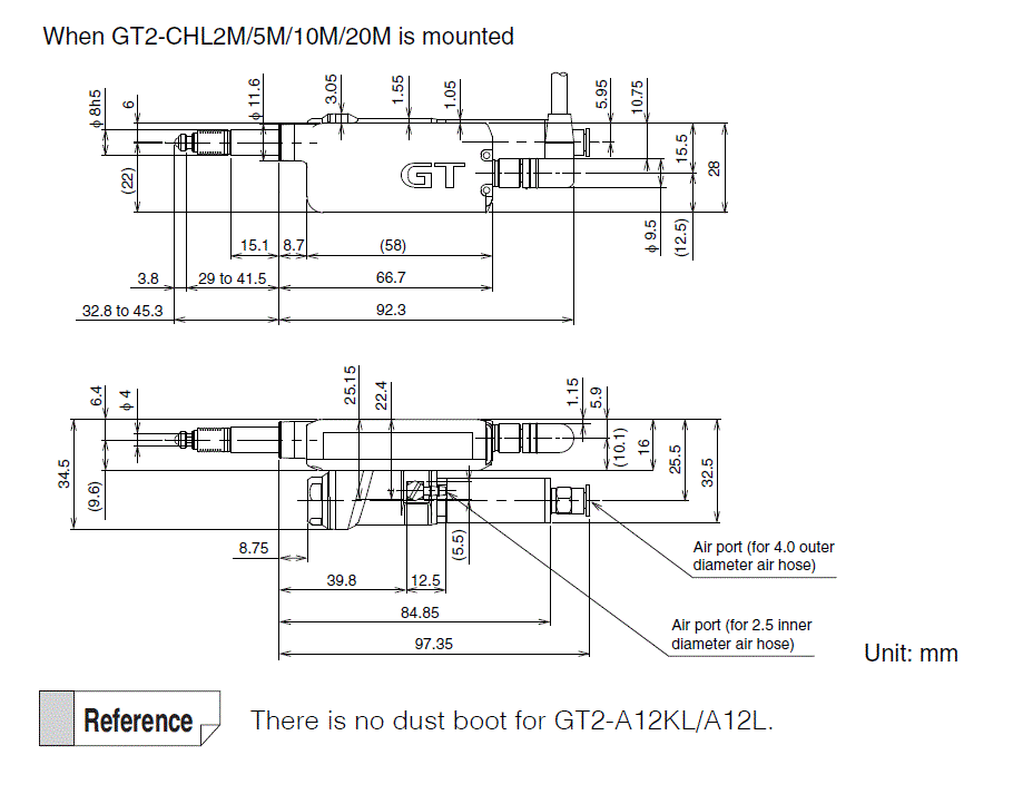 GT2-A12K/A12KL/A12/A12L Dimension