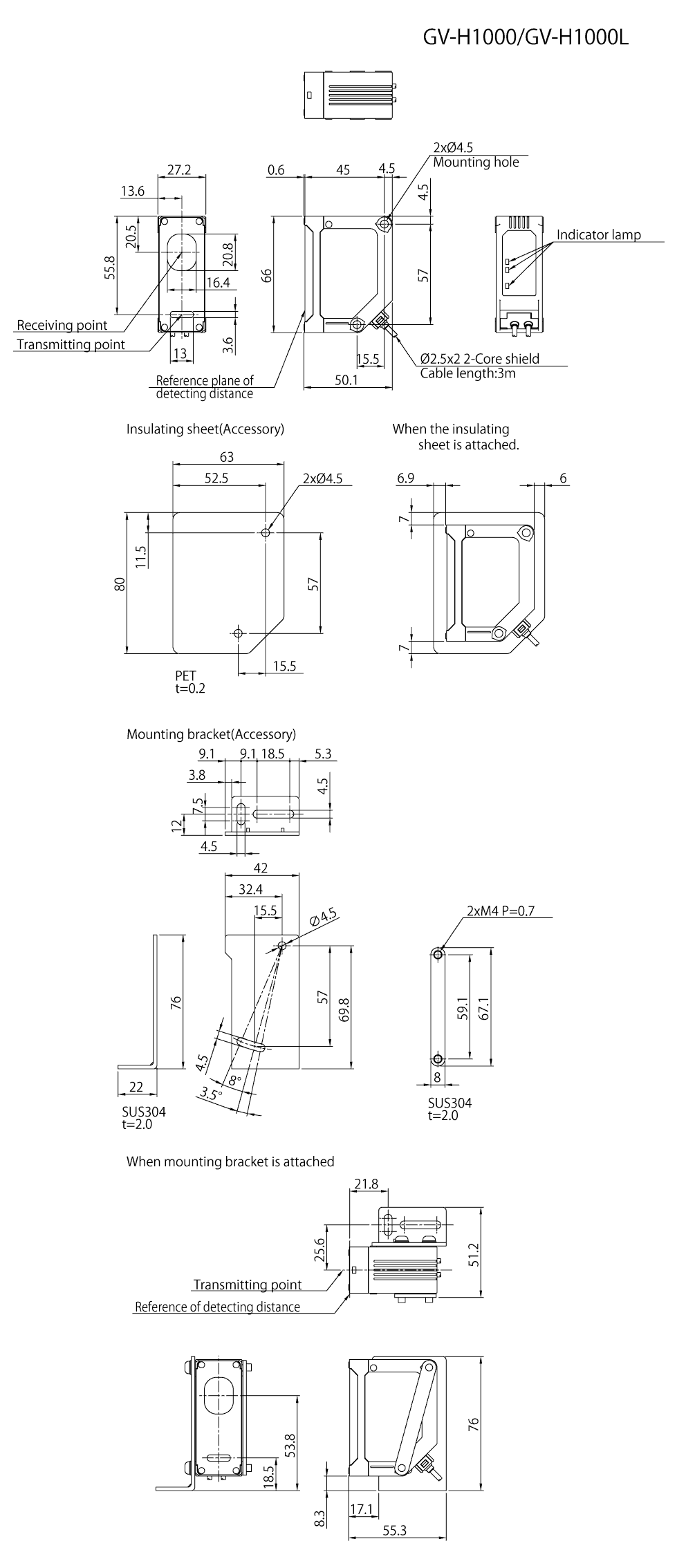 GV-H1000 Dimension