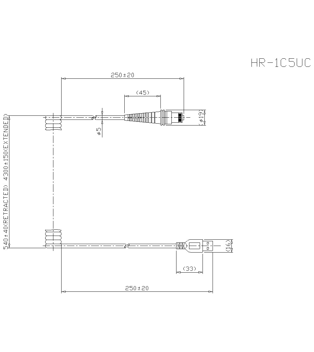 HR-1C5UC Dimension