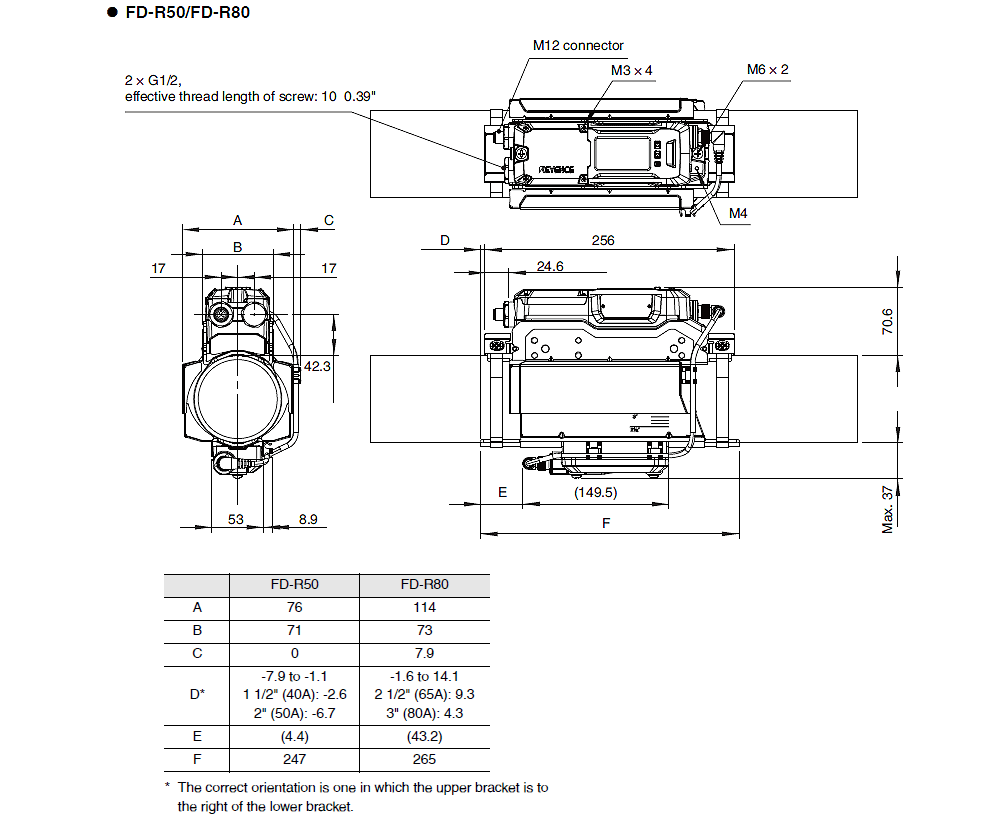 FD-R50/80 Dimension