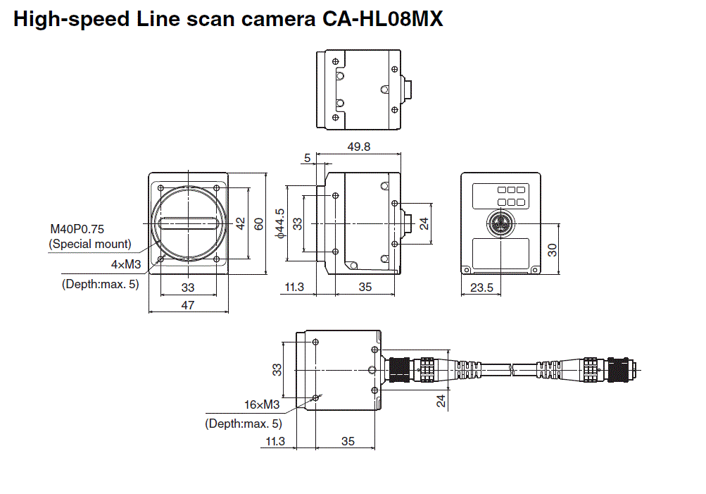 CA-HL08MX_01 Dimension