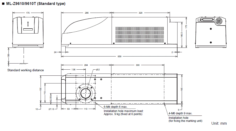 ML-Z9610(T) Dimension