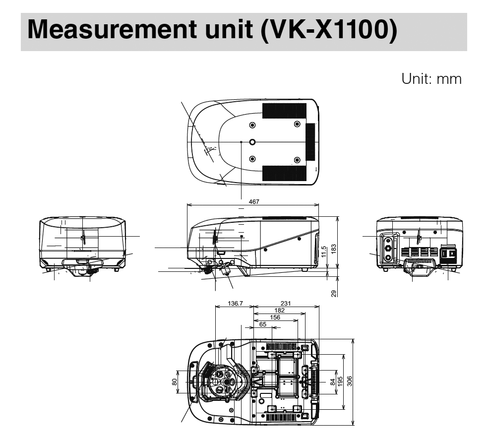 VK-X1100 Dimension