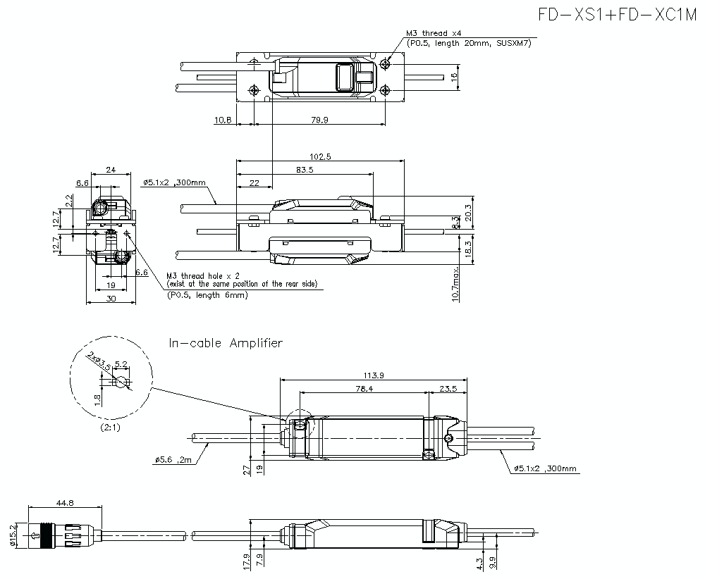 FD-XS1/FD-XC1M Dimension