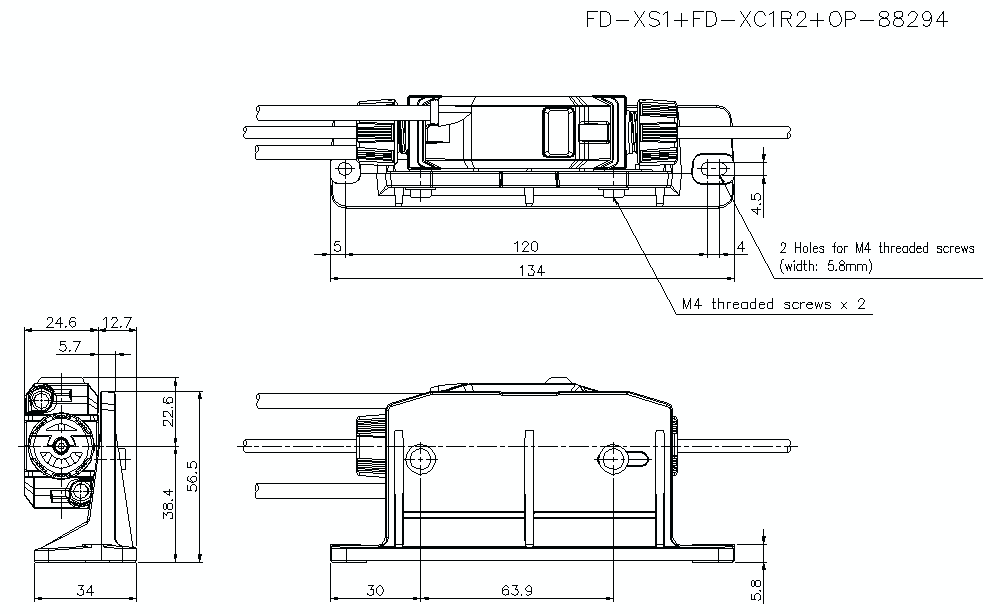 FD-XS1/FD-XC1R2/OP-88294 Dimension