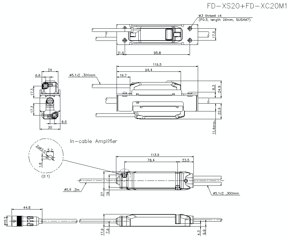 FD-XS20/FD-XC20M1 Dimension