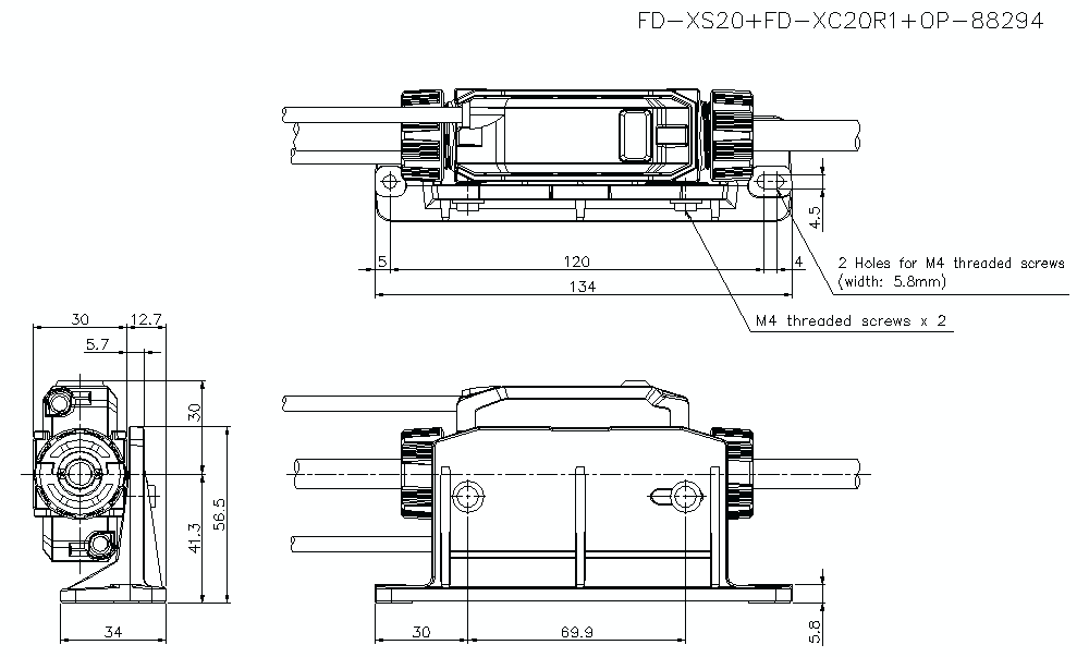 FD-XS20/FD-XC20R1/OP-88294 Dimension