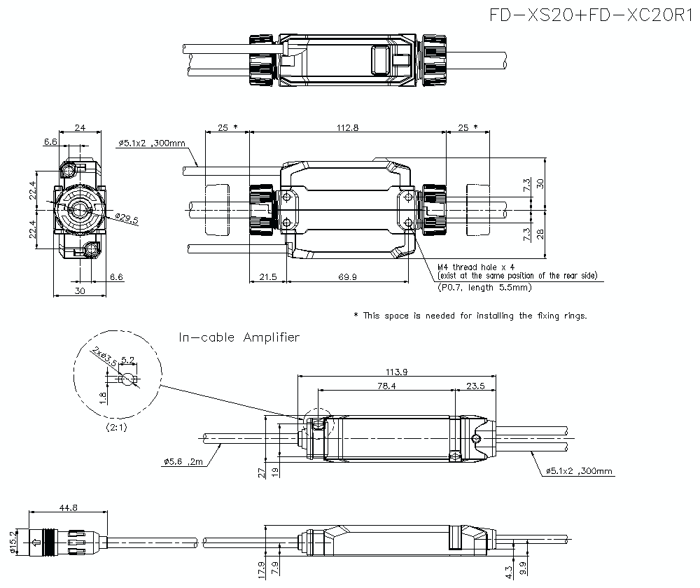 FD-XS20/FD-XC20R1 Dimension