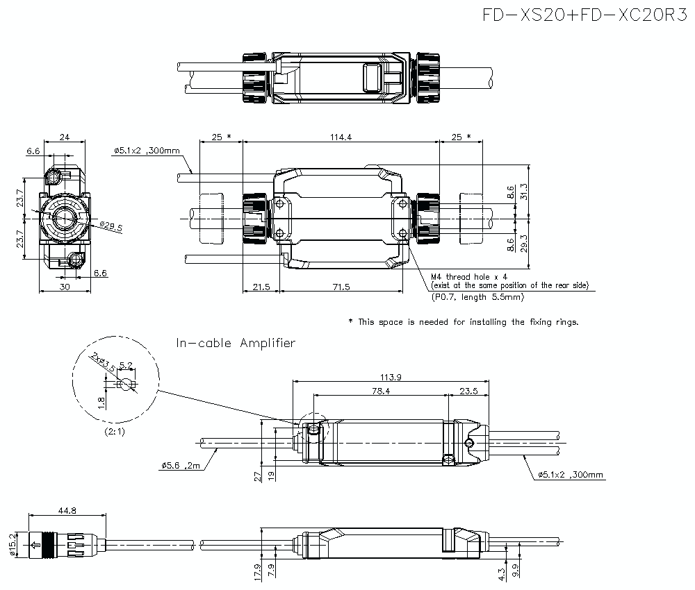 FD-XS20/FD-XC20R3 Dimension