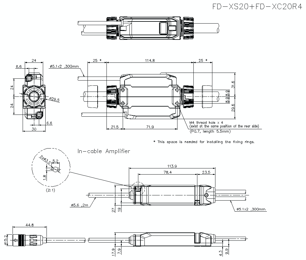 FD-XS20/FD-XC20R4 Dimension