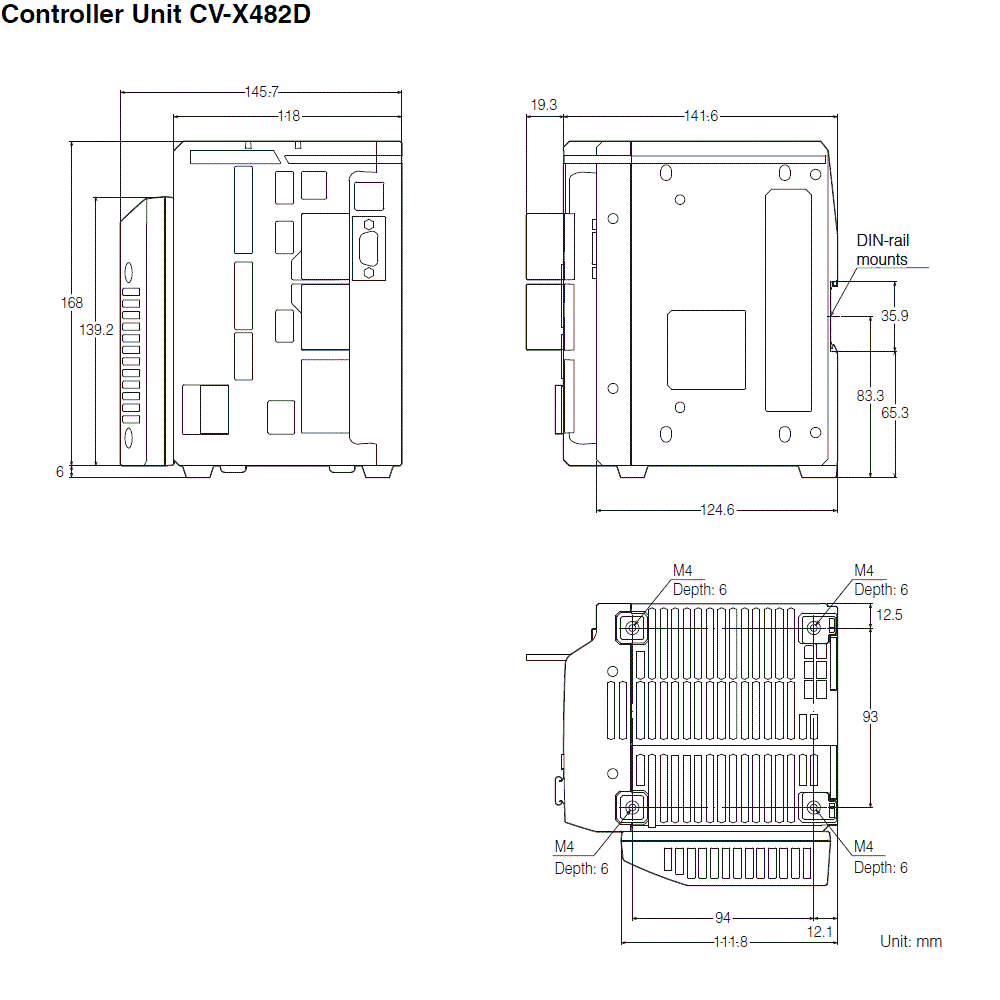 CV-X482D Dimension